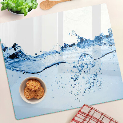 Glasschneidebrett Wasserthema