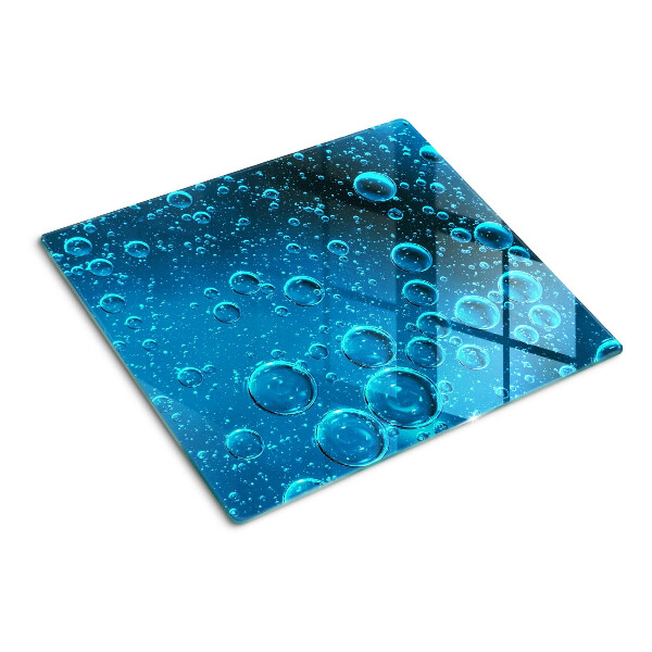Schneidebrett glas Blasen im Wasser