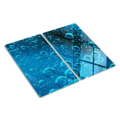 Schneidebrett glas Blasen im Wasser