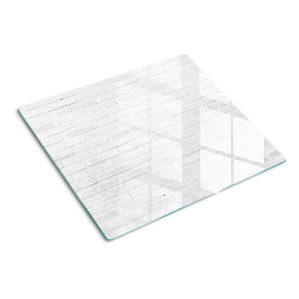 Schneidebrett glas Ziegelwand im minimalistischen Stil