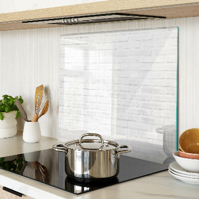 Schneidebrett glas Ziegelwand im minimalistischen Stil