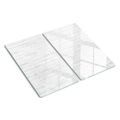 Schneidebrett glas Ziegelwand im minimalistischen Stil