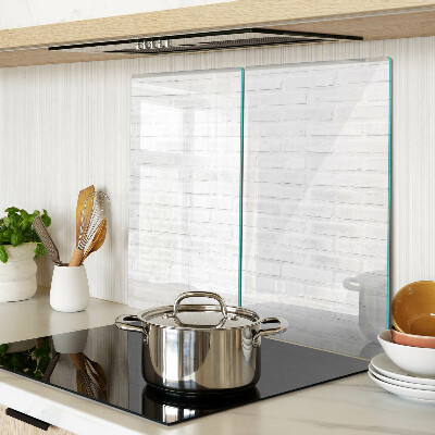 Schneidebrett glas Ziegelwand im minimalistischen Stil