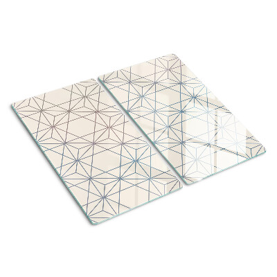 Glasschneidebrett Geometrie mit Dreiecken und Linien
