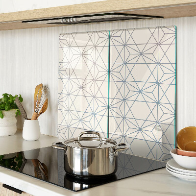Glasschneidebrett Geometrie mit Dreiecken und Linien