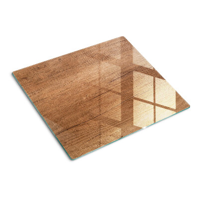 Schneidebrett glas Holz mit Fensterreflexion
