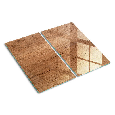 Schneidebrett glas Holz mit Fensterreflexion