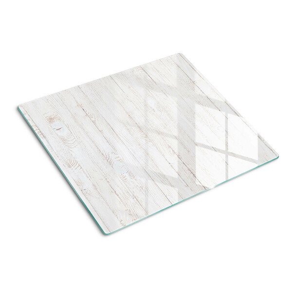 Glasschneidebrett Weiße Holzbretter