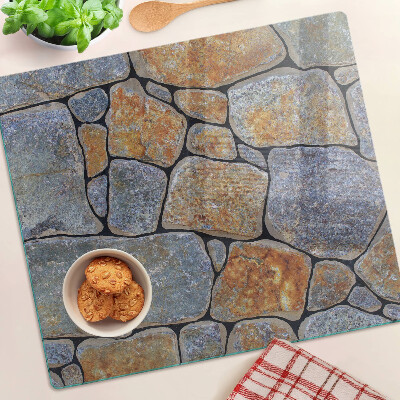 Glasschneidebrett Steinmuster mit Textur