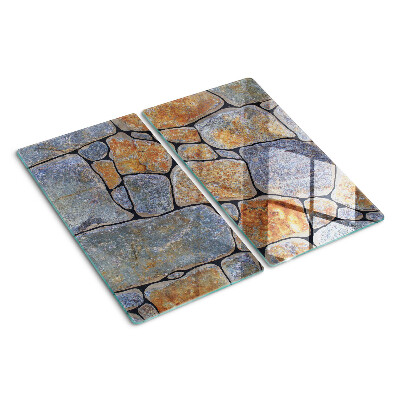 Glasschneidebrett Steinmuster mit Textur