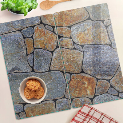 Glasschneidebrett Steinmuster mit Textur
