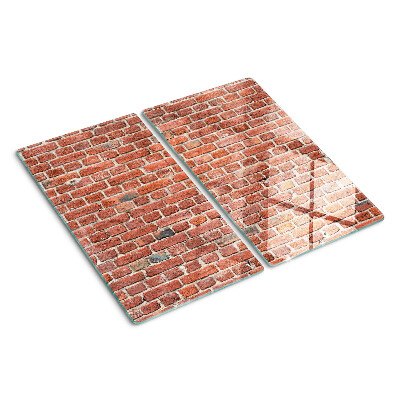 Glasschneidebrett Ziegelmauer