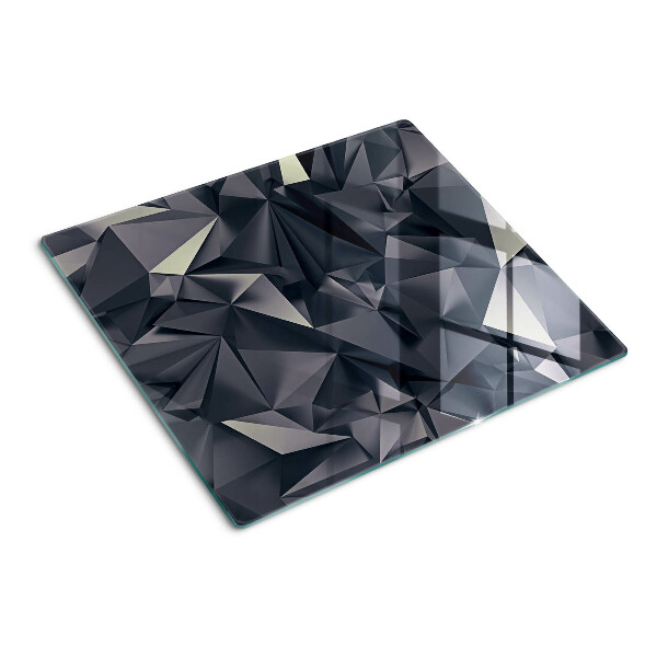 Schneidebrett glas Geometrie in Grautönen