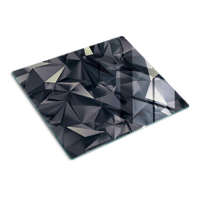 Schneidebrett glas Geometrie in Grautönen