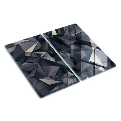 Schneidebrett glas Geometrie in Grautönen