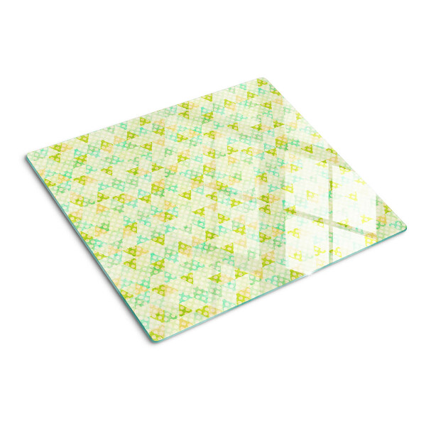 Glasschneidebrett Geometrie in Pastellfarben