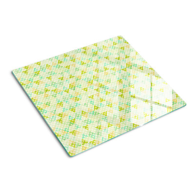 Glasschneidebrett Geometrie in Pastellfarben
