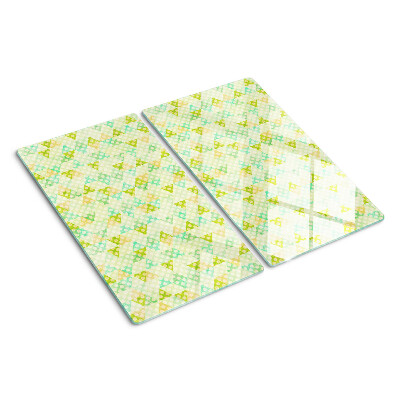 Glasschneidebrett Geometrie in Pastellfarben