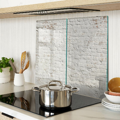 Glasschneidebrett Ziegelwand im Loft-Stil