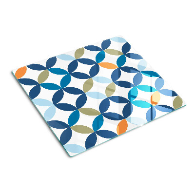 Glasschneidebrett Geometrische Blätter in verschiedenen Farben