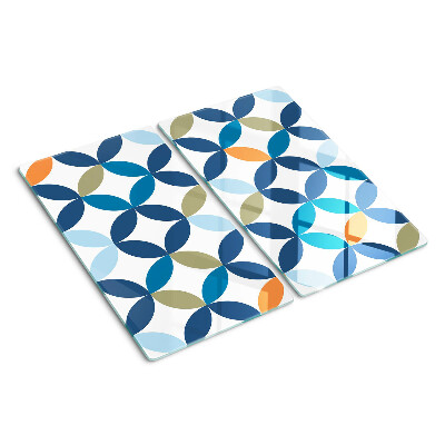 Glasschneidebrett Geometrische Blätter in verschiedenen Farben