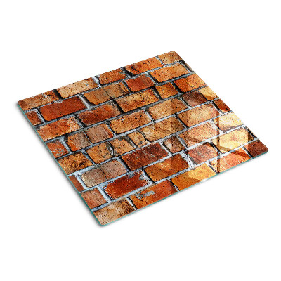 Glasschneidebrett Ziegelmauer
