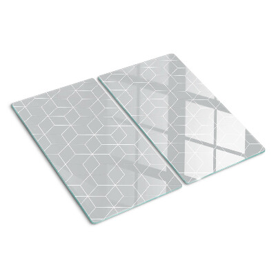 Schneidebrett glas Sechseckiges geometrisches Gitter