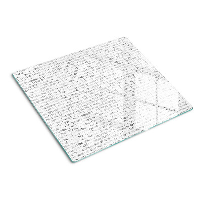 Schneidebrett glas Eine Reihe von Zahlen