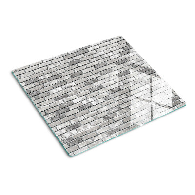Schneidebrett glas Ziegelmauer