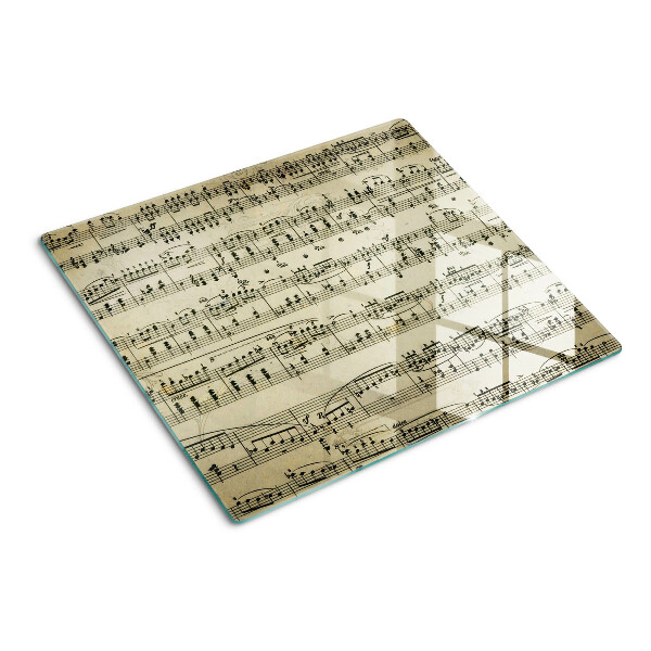 Schneidebrett glas Musikalische Notation