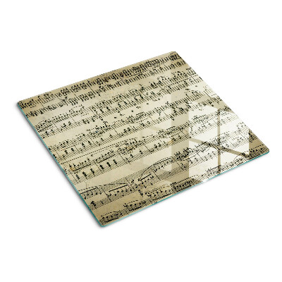 Schneidebrett glas Musikalische Notation