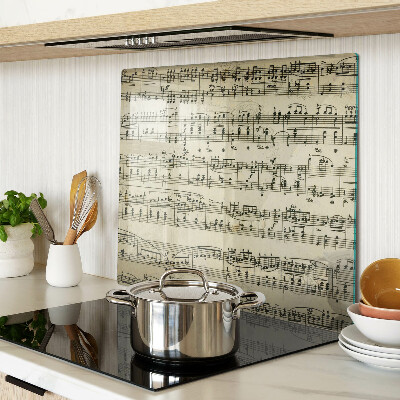 Schneidebrett glas Musikalische Notation
