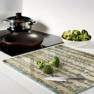 Schneidebrett glas Musikalische Notation