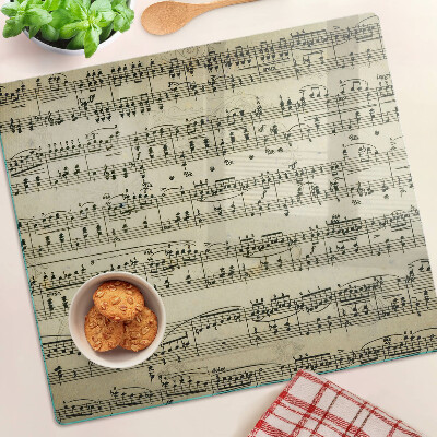 Schneidebrett glas Musikalische Notation