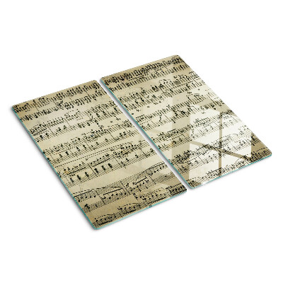 Schneidebrett glas Musikalische Notation