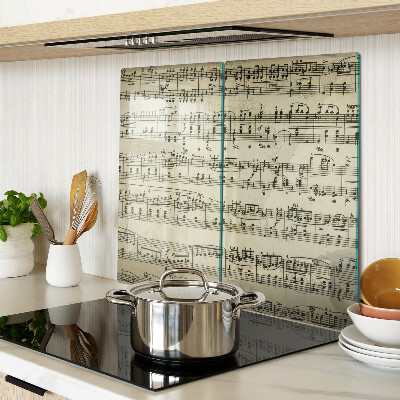 Schneidebrett glas Musikalische Notation