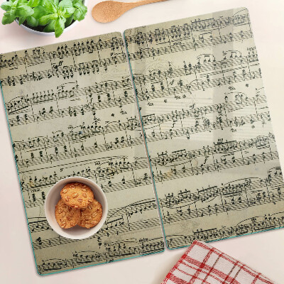 Schneidebrett glas Musikalische Notation