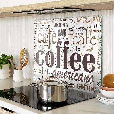 Schneidebrett glas Kaffee und Kaffeegetränke