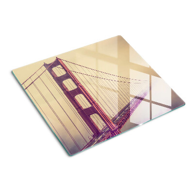 Schneidebrett glas Vintage Golden Gate Bridge