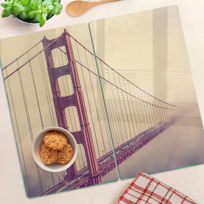 Schneidebrett glas Vintage Golden Gate Bridge