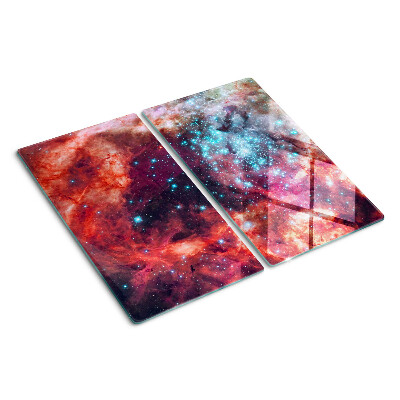 Schneidebrett glas Weltraumlandschaft mit Sternen