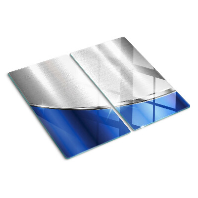Schneidebrett glas Metallisches Muster mit blauen Akzenten