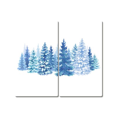 Glas Ceranfeldabdeckung Winter-Schnee-Weihnachtsbaum