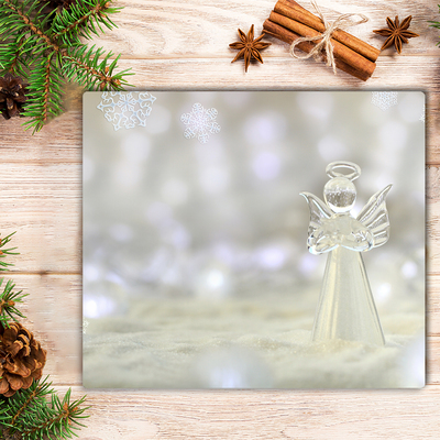 Glas Ceranfeldabdeckung Spritzschutz Heiliger Engel Glass Ornament