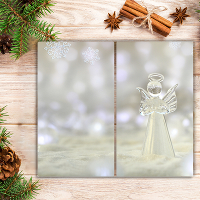 Glas Ceranfeldabdeckung Spritzschutz Heiliger Engel Glass Ornament