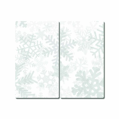 Glas Ceranfeldabdeckung Spritzschutz Winter-Schnee-Schneeflocken