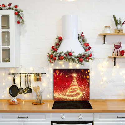 Glas Ceranfeldabdeckung Spritzschutz Abstraktion Weihnachtsferien Winter