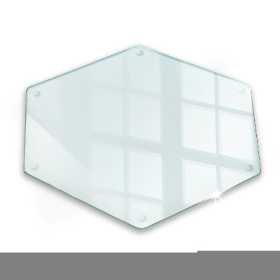 Glas schneidebrett transparentes sechseckiges