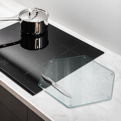 Glas schneidebrett transparentes sechseckiges