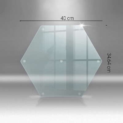Glas schneidebrett transparentes sechseckiges